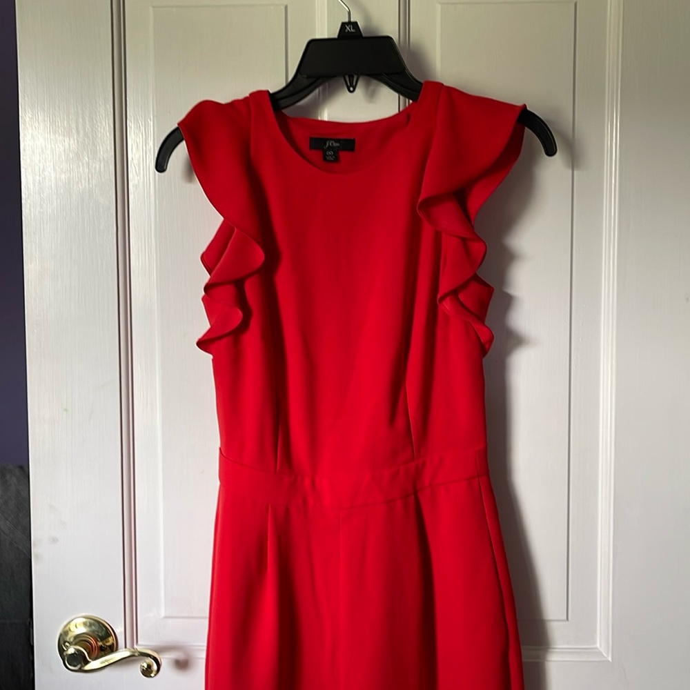 J. Crew Size 00 Red Pants Jumpsuit